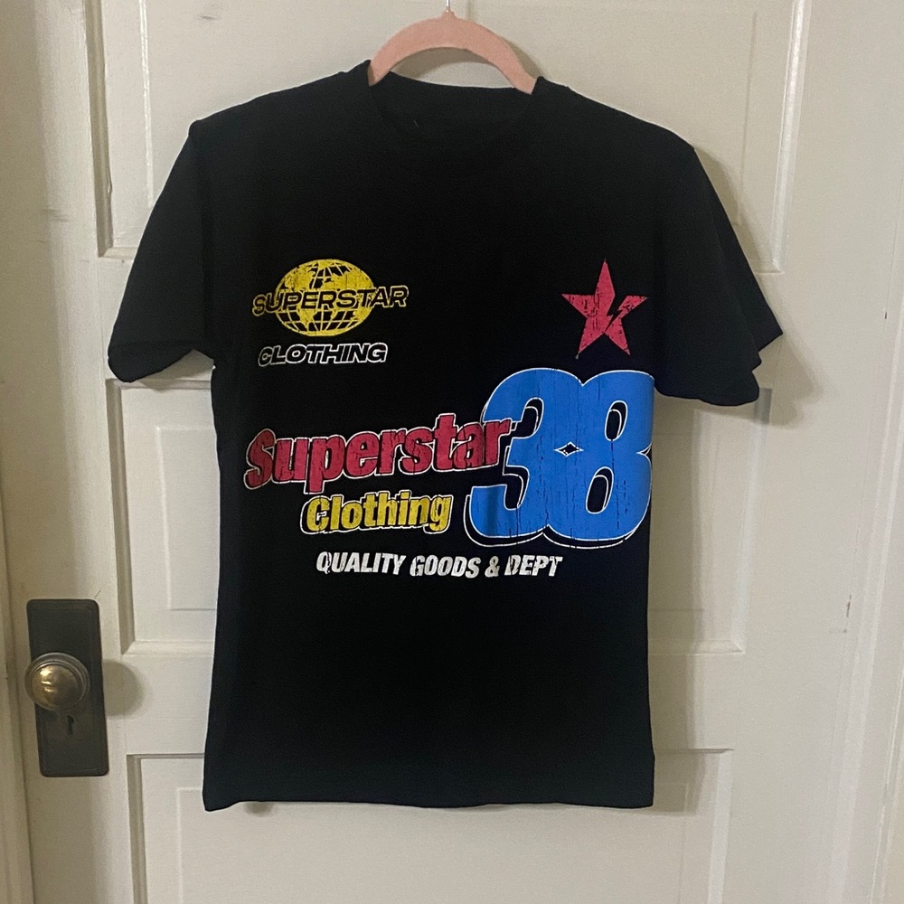 Black Graphic Tee for Men